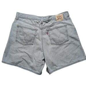 Levis Premium High Baggy Shorts Light Wash Denim Womens 34 High Rise Relaxed
